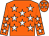 Orange, white stars