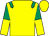 Yellow, emerald green epaulettes, halved sleeves, yellow cap