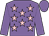 Mauve, pink stars, mauve sleeves and cap