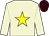 Beige, yellow star, brown cap