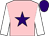 Pink, purple star, white sleeves, purple cap