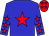 Blue, Red star, Blue sleeves, Red stars, Red cap, Blue stars