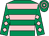 Emerald green, pink hoops, diamonds on sleeves