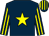 Dark blue, yellow star, striped sleeves and cap