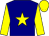 navy blue, yellow star, yellow sleeves and cap