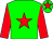 Big-green body, red star, red arms, big-green cap, red star