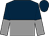 Dark Blue and Grey halved horizontally, Dark Blue and grey halved sleeves, dark blue cap