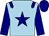 light blue, navy star, navy epaulets, navy sleeves and cap