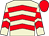 beige and red chevrons, red cap