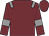 Garnet body, grey epaulettes, garnet arms, grey armlets, garnet cap