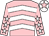 Pink, white chevrons, pink sleeves, white stars, white cap, pink star