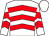 White, red chevrons, white cap