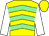 Yellow & light green chevrons, white sleeves, yellow cap