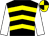 Black & yellow chevrons, white sleeves, black & yellow quartered cap