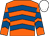 Orange & royal blue chevrons, white cap