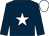 Dark blue, white star, white cap