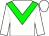 White body, big-green chevron, white arms, white cap