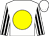 White body, yellow disc, white arms, black striped, white cap