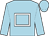 Light blue, white hollow box, light blue sleeves and cap