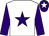 White body, purple star, purple arms, purple cap, white star