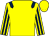 Yellow, dark blue epaulets, striped sleeves