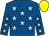 Royal blue, light blue stars, yellow cap