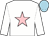 white, pink star, light blue cap