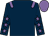 Dark blue, mauve epaulets, dark blue sleeves, mauve stars and cap