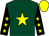 Dark green, yellow star, black sleeves, yellow stars, yellow cap