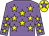 Mauve, yellow stars, yellow cap, mauve star