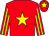 Red, yellow star, striped sleeves, yellow star on cap