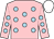 Pink, light blue spots, white cap