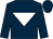 Dark blue, white inverted triangle