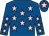 Royal blue, pink stars, pink star on cap