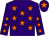 Purple, orange stars, orange star on cap