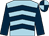 Light blue, dark blue chevrons and sleeves, dark blue and light blue quartered cap