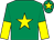 Emerald green, yellow star, halved sleeves and star on cap