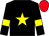 Black, yellow star and armlets, red cap