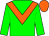 Big-green body, orange chevron, big-green arms, orange cap