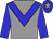 Grey body, big-blue chevron, big-blue arms, big-blue cap, grey star