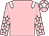 Pink, white epaulets, pink sleeves, white stars, pink cap, white star