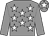 Grey, white stars, grey sleeves, grey cap, white star