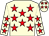 cream, red stars