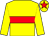 Yellow, red hoop, yellow sleeves, red star on cap