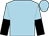 light blue body, light blue sleeves, black halved, light blue cap