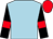 Light blue, black sleeves, red armlets, red cap