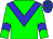 Green body, big-blue chevron, green arms, big-blue chevron, big-blue cap, green stars