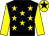 Black, yellow stars, yellow sleeves, yellow cap, black star