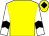 Yellow body, white arms, black chevron, yellow cap, black diamond