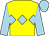 Yellow, light blue triple diamond, sleeves and cap